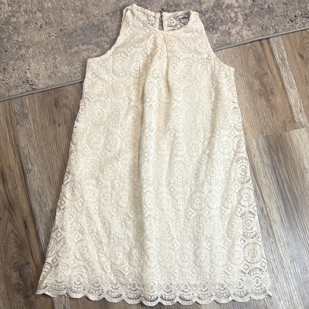 Speechless Ivory Lace Sleeveless Dress 🎄